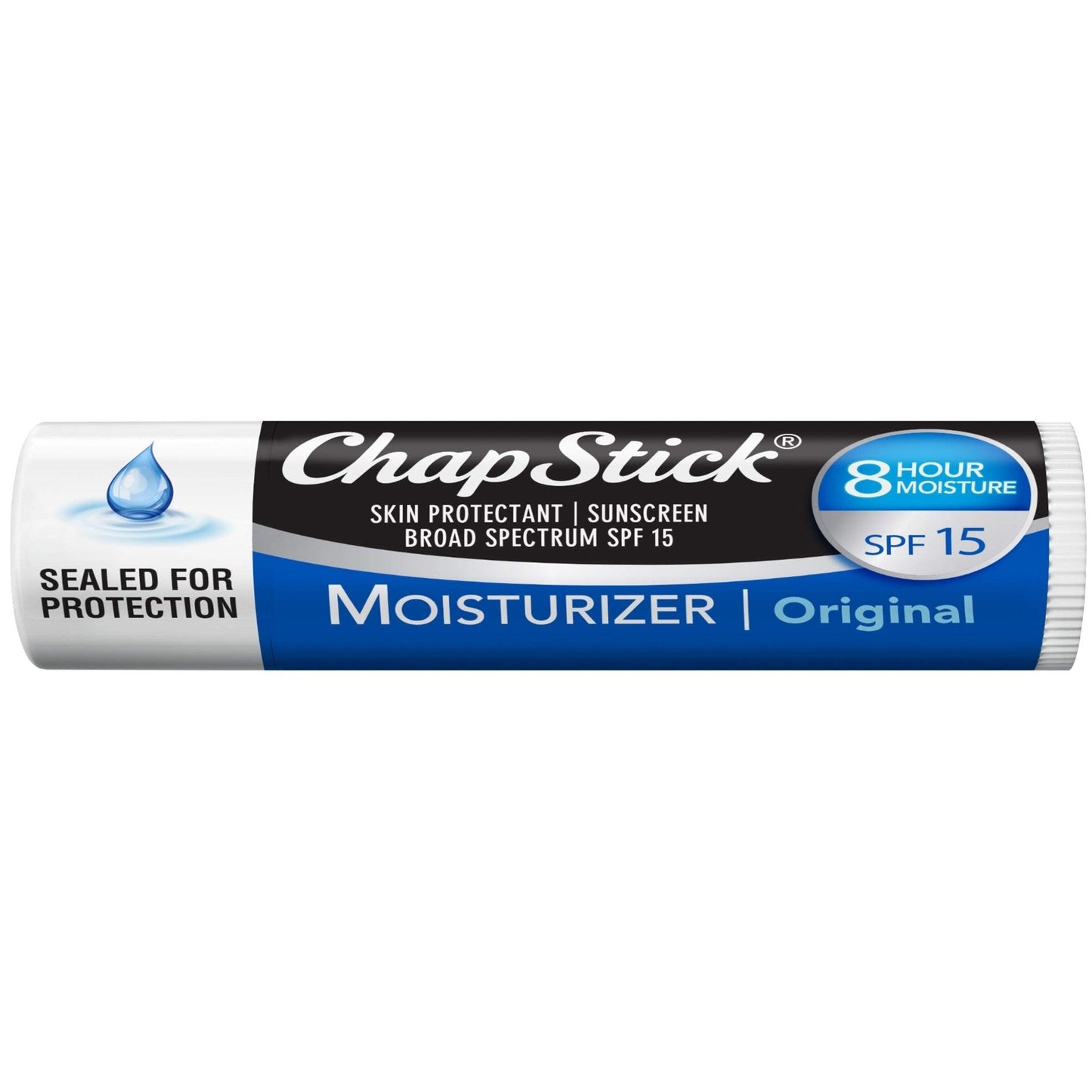 ChapStick Moisturizer Original Lip Balm Tubes, SPF 15 and Skin Protectant - 0.15 Oz (Pack of 3) - Maple Wellness Supplements