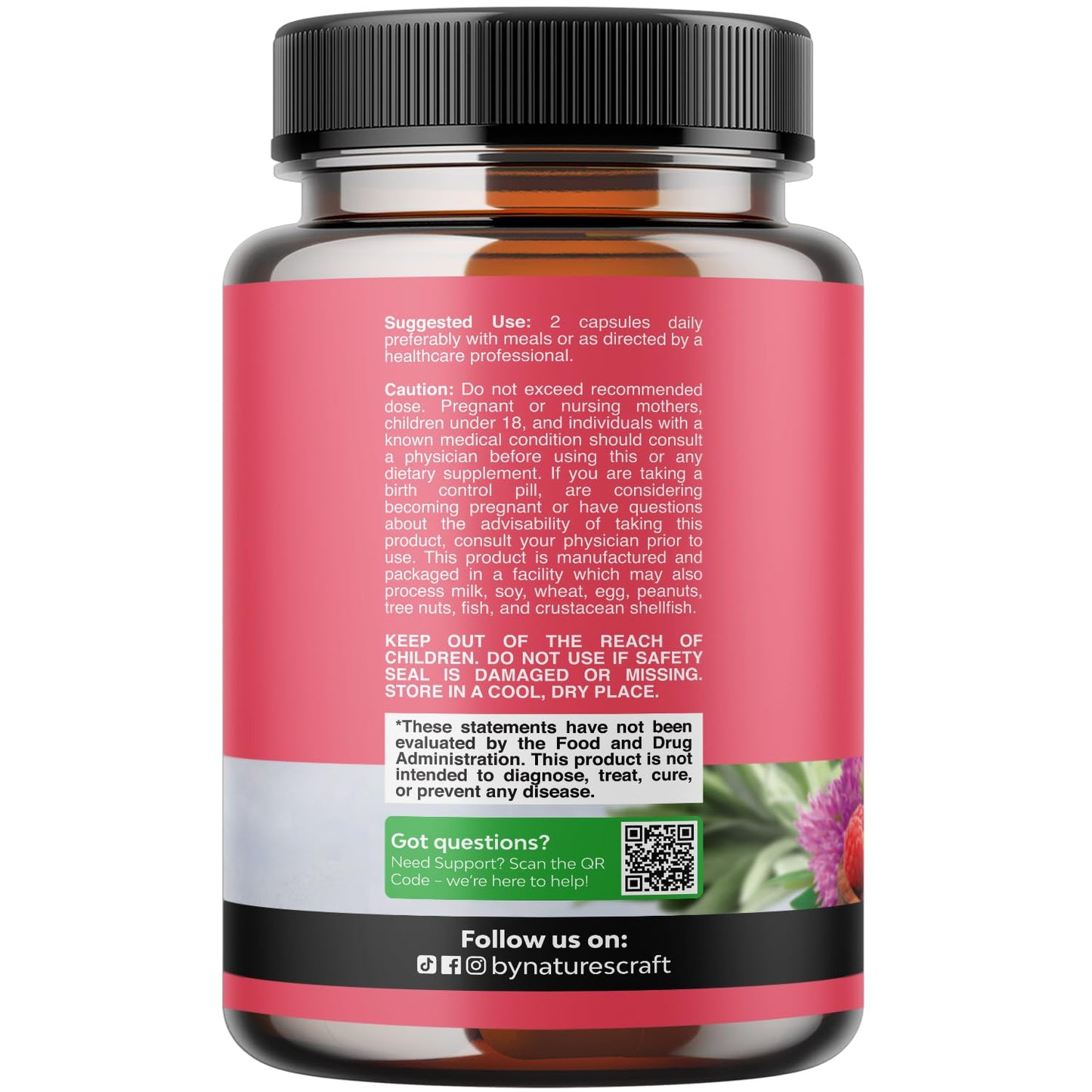 Complete Herbal Menopause Supplement for Women - Female Hormone Balance Capsules for Night Sweats Hot Flashes & Mood Swings with Dong Quai, Chaste Berry & Black Cohosh Root - 120 Count Pack - Maple Wellness Supplements