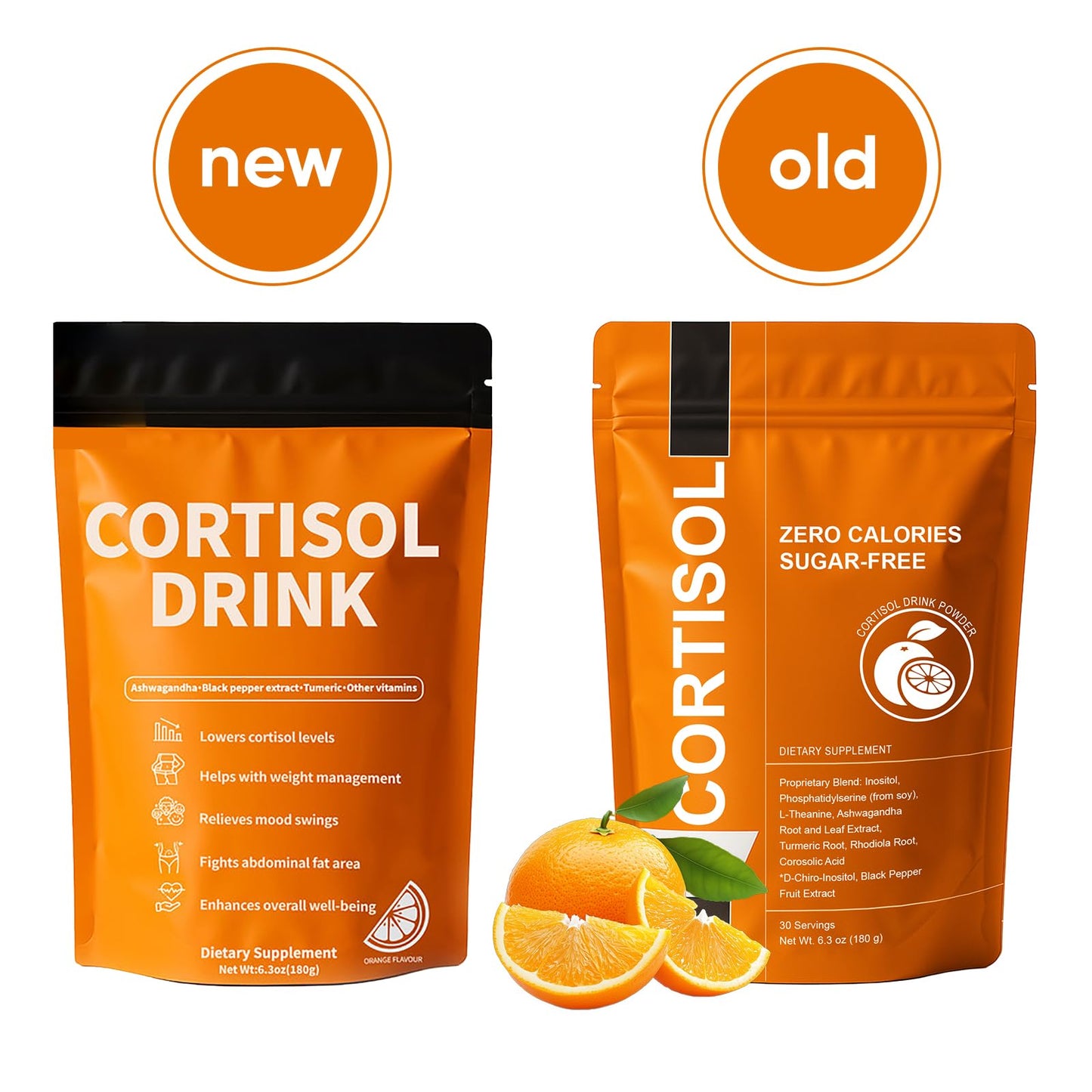 Cortisol Drink Mix | Cortisol Supplements for Women & Men | Ashwagandha, L-Theanine, Turmeric Root, Black Pepper Extract, Healthy Cortisol Levels, Mental Clarity - Maple Wellness Supplements