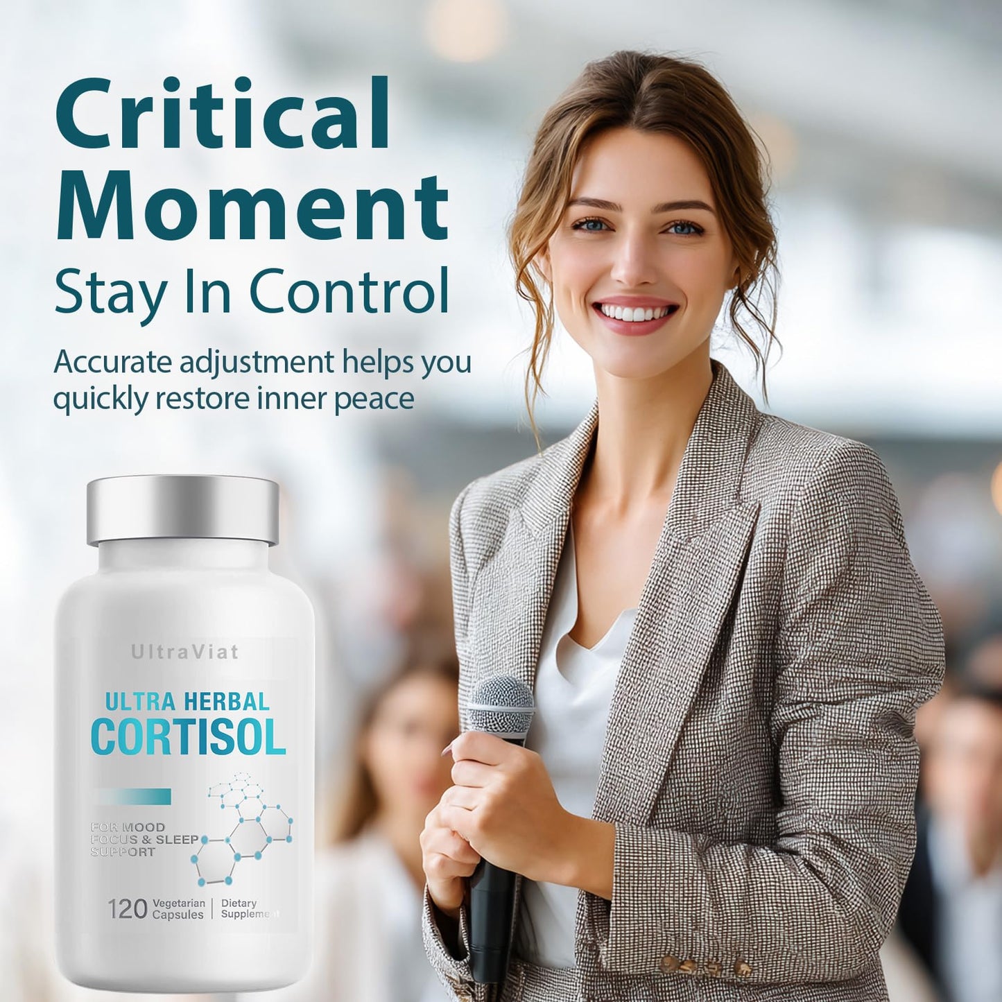 Cortisol Supplements for Women/Men, Cortisol Reducer with Ashwagandha, Rhodiola Rosea, L-Theanine, Support Hormone Balance, Stress & Sleep - Maple Wellness Supplements