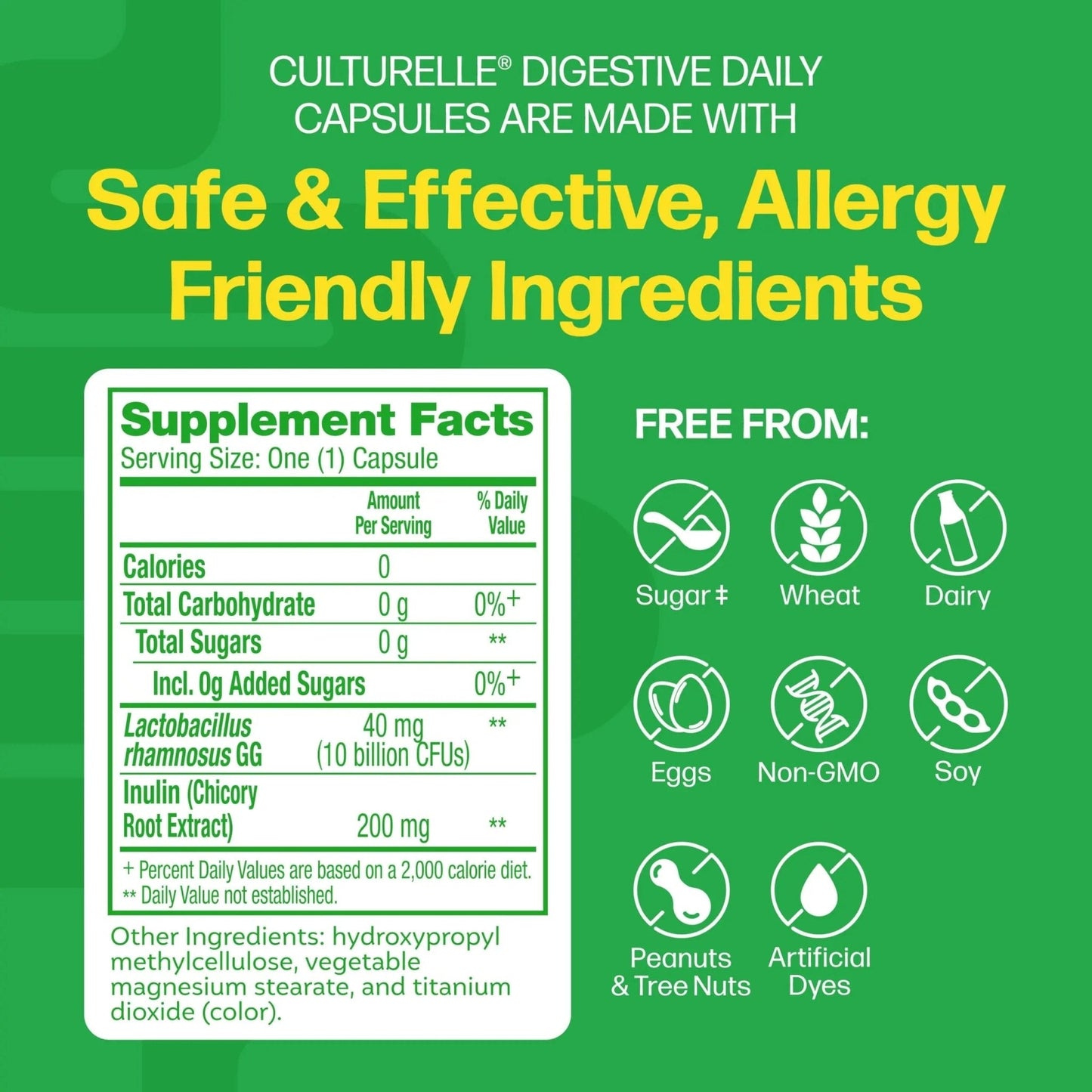 Culturelle Daily Probiotic Capsules For Men & Women, Most Clinically Studied Probiotic Strain, Digestive & Gut Health, Supports Occasional Diarrhea, Gas & Bloating, 1 Month Supply, 30 CT - Maple Wellness Supplements