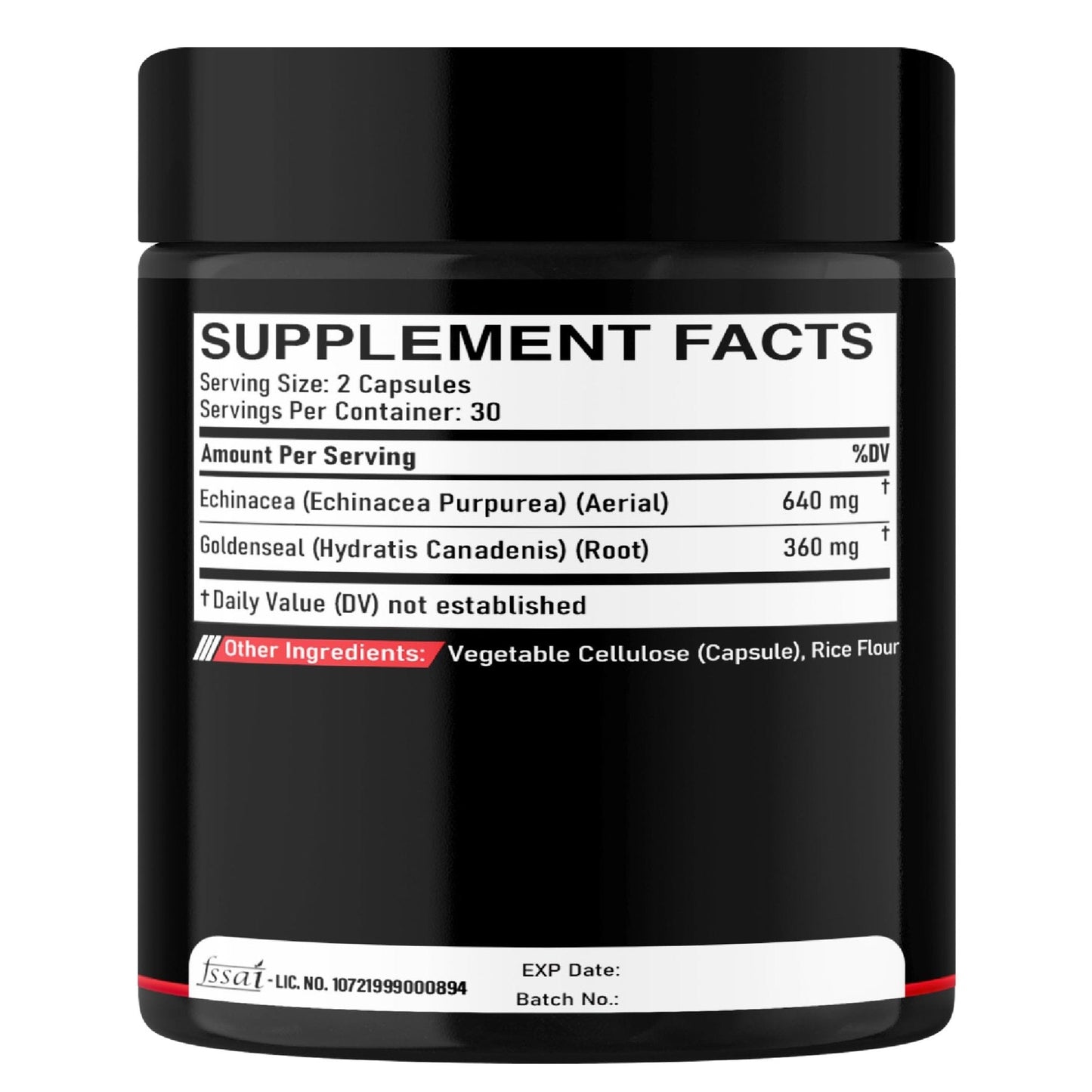 DEDICAD 1000mg Echinacea Goldenseal Capsules - Support Immune System, Well-Being & Overal Health - 60 Veggie Capsules - Non-GMO, Gluten-Free - Maple Wellness Supplements