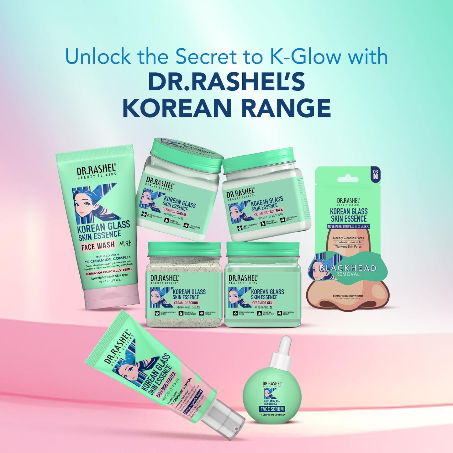 DR.RASHEL Korean Face & Body Scrub 12.84 Fl Oz With Rice Water & Ceramide For Glass skin Exfoliating Face Wash with Natural Extracts for Tan Removal, Blackhead Remover & Oil Control Cleanser - 380ml - Maple Wellness Supplements