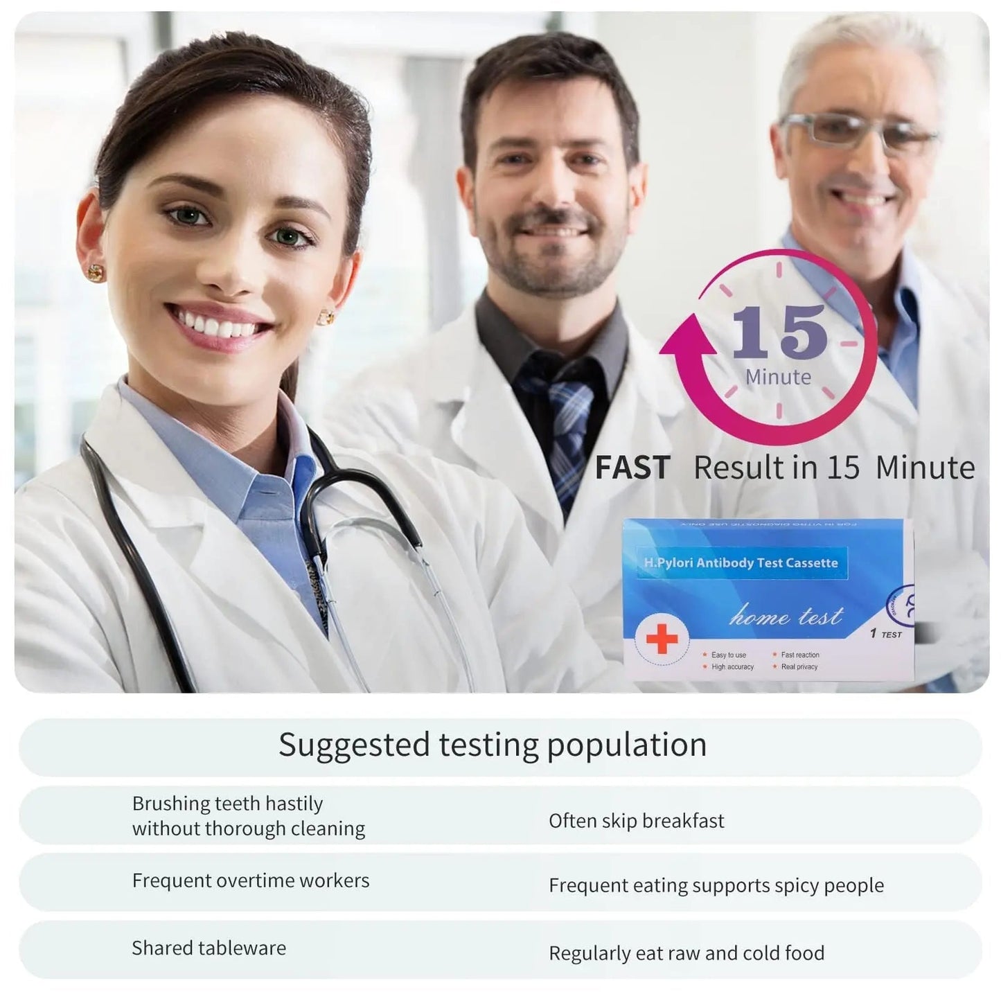 H. Pylori,Helicobacter Pylori Detection 2 Test kit, 10-15 Minutes of Quick Home Testing, The Result is Highly Accurate, Easy to use and Read - Maple Wellness Supplements