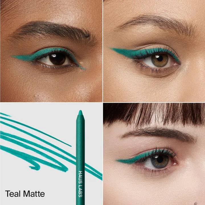 HAUS LABS BY LADY GAGA Optic Intensity Eco Eyeliner - Teal Matte + Complimentary Sheet Face Masque - Maple Wellness Supplements