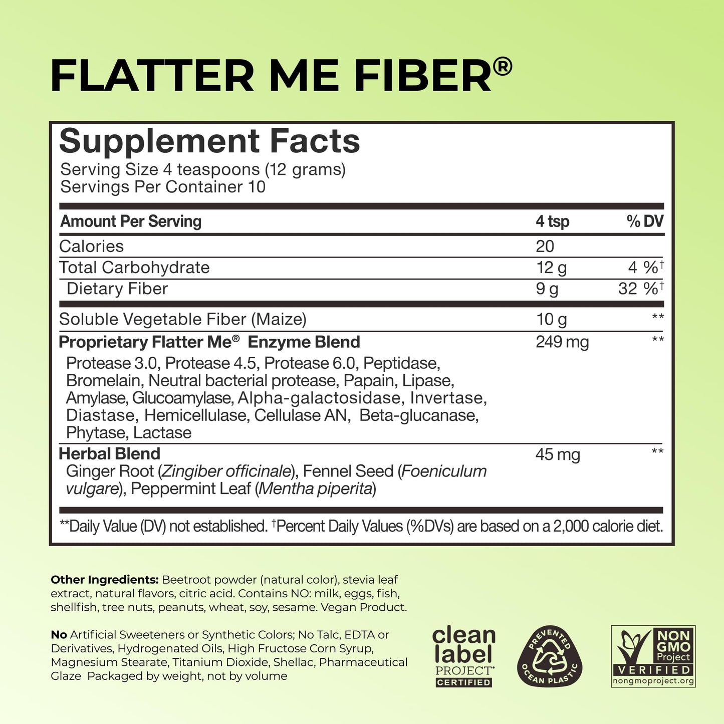 HUM Flatter Me Fiber Supplement for Women & Men, Prebiotics & Digestive Enzymes to Support Weight & Bloating, Digestive & Gut Health, Fiber Powder Drink Mix, Strawberry Lemon - 10 Servings - Maple Wellness Supplements