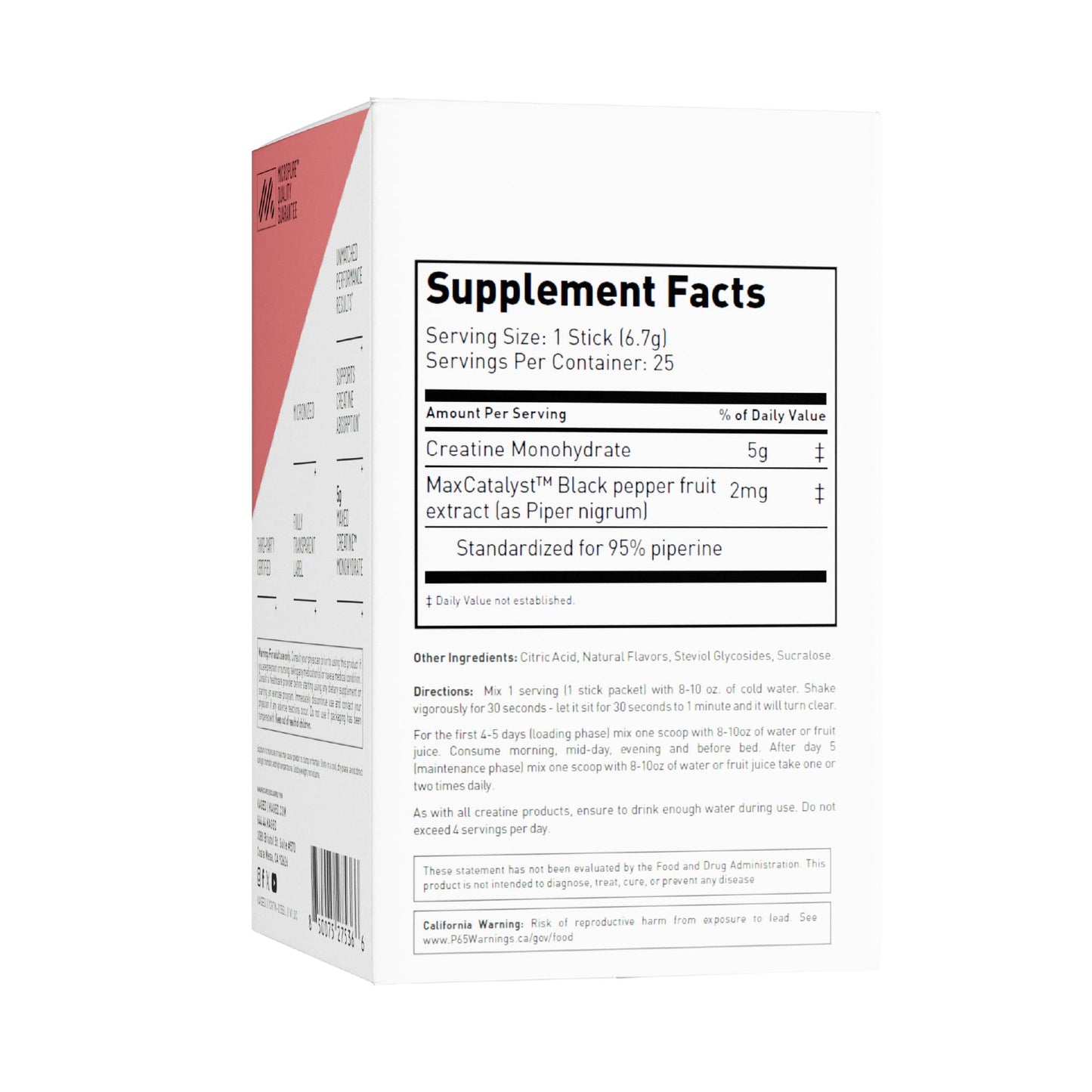 Kaged Creatine Monohydrate + Max Absorption Technology | Micronized Powder Stick Packs | Strawberry Lemonade | Muscle Building & Recovery | Brain Health - Maple Wellness Supplements