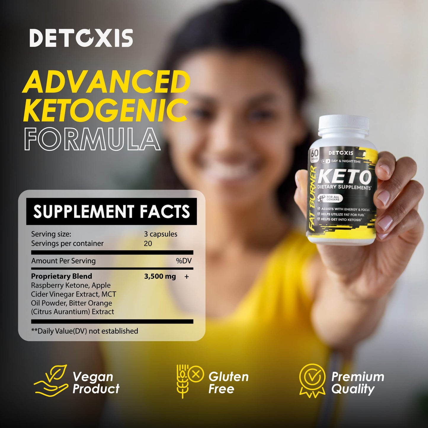 Keto Pills - 60 Ketogenic Diet Support Capsules - Keto Weight Management - Increase - Maple Wellness Supplements