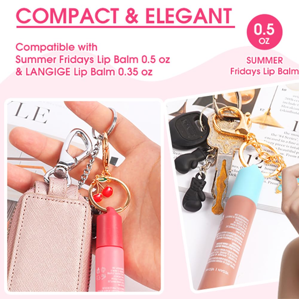 Limpskys keychain cap for Summer Fridays 0.5 Oz Lip Balm,lip gloss cap keychain(No Lip Balm) - Maple Wellness Supplements