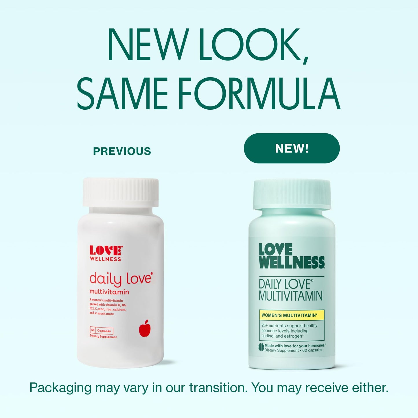 Love Wellness Daily Love Multivitamin for Women | Supports Energy, Cortisol, Immune Health, Stress Relief, & PMS | Complete with Vitamin D, C, Iron, Calcium, Zinc, & Biotin, Magnesium | 60 Count - Maple Wellness Supplements