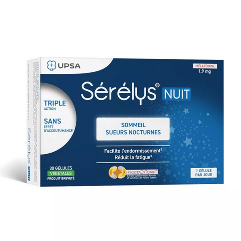 Serelys Nuit 30 capsules: Sleep disorders and night sweats linked to menopause - Maple Wellness Supplements