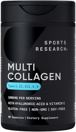 Sports Research® Healthy Hair Essentials - Biotin 10,000mcg with Organic Coconut Oil Vitamin B7 for Healthy Skin and Hair Support + Multi Collagen Pills Peptides with Hyaluronic Acid & Vitamin C - Maple Wellness Supplements