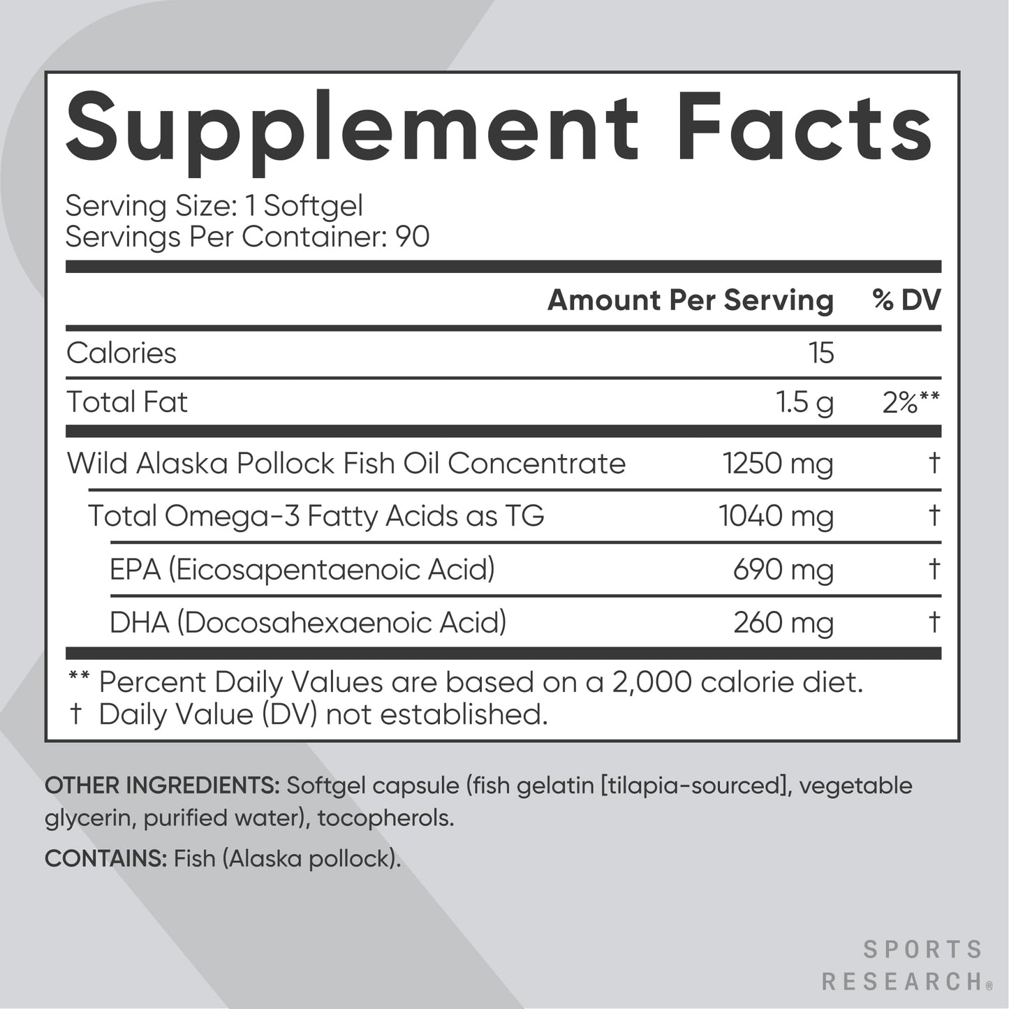 Sports Research® Omega-3 Fish Oil Bundle - Total Omega-3 2200mg (Krill, Salmon & Pollock) + Triple Strength Fish Oil 1250mg - High EPA & DHA Supplement - Maple Wellness Supplements