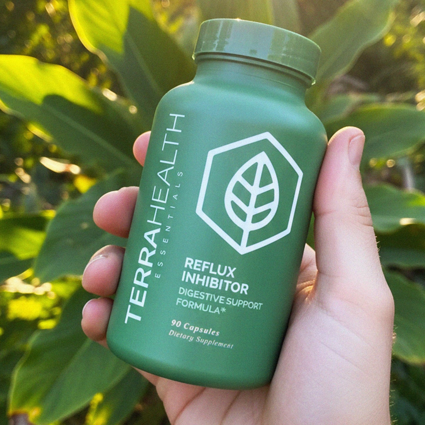 Terra Health Essentials Reflux Inhibitor - Digestive Supplement for Stomach Comfort, Acid Balance & Nutrient Absorption - Betaine HCL with Pepsin - Maple Wellness Supplements