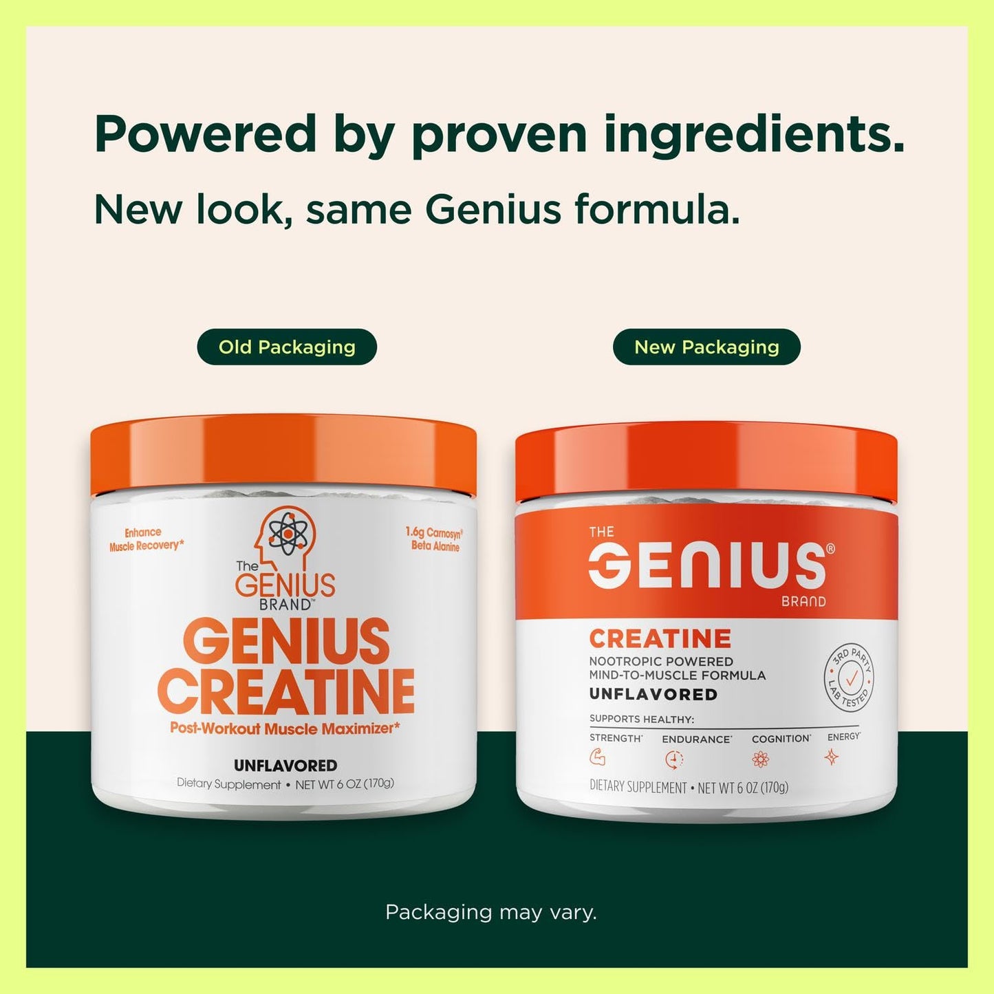 The Genius Brand Genius Creatine - Creatine Monohydrate Powder for Active Lifestyles - Endurance, Strength, Brain Performance & Muscle Health Support - Mind-to-Muscle Formula - Unflavored - 6 oz - Maple Wellness Supplements