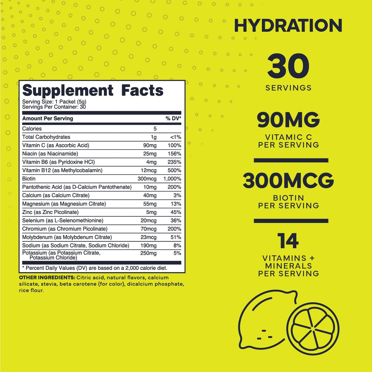 Type Zero Clean Hydration + Electrolytes Drink Mix (30 Single-Serving Packets) (Citrus Lime Flavored) - Advanced Hydration for Any Occasion - Maple Wellness Supplements