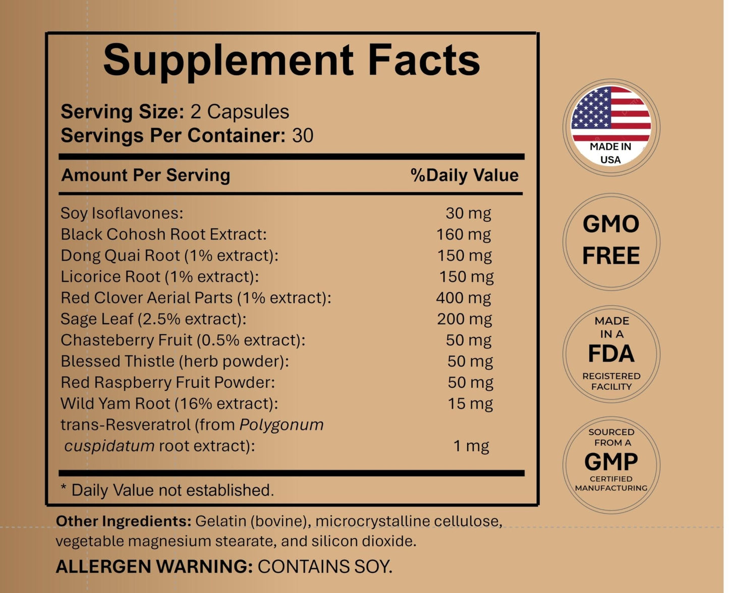 Women’s Hormonal Balance Supplement – Menopause & PMS Support – Mood, Energy & Cycle Regulation – Botanical Formula – 60 Capsules - Maple Wellness Supplements
