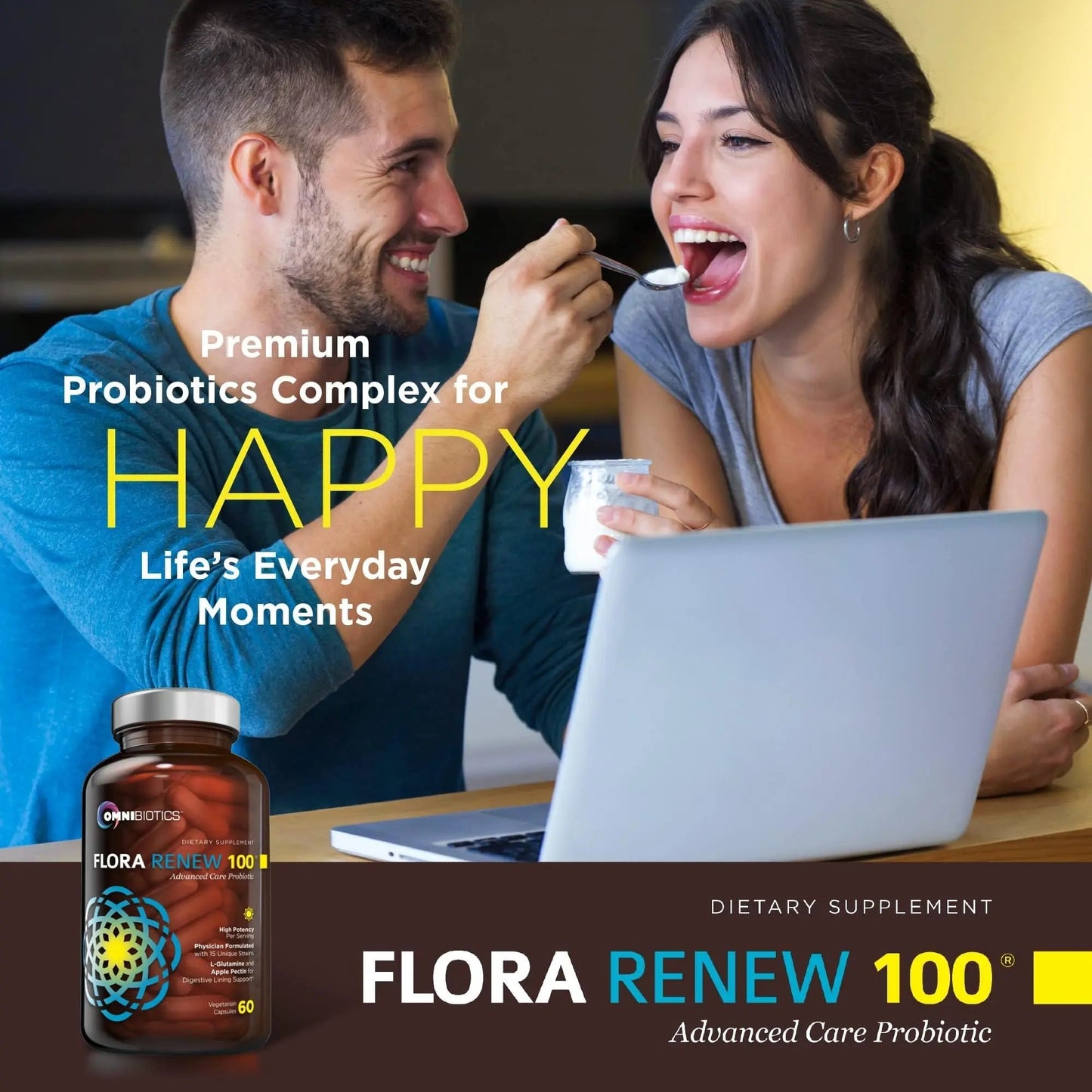 100 Billion Probiotics - 15-Strain Probiotic for Women & Men, DRCaps Delayed Release, Prebiotics, L-Glutamine, Apple Pectin, Gut Lining Support, Shelf Stable, Non-GMO, 60 Vegan Capsules for Adults - Maple Wellness Supplements