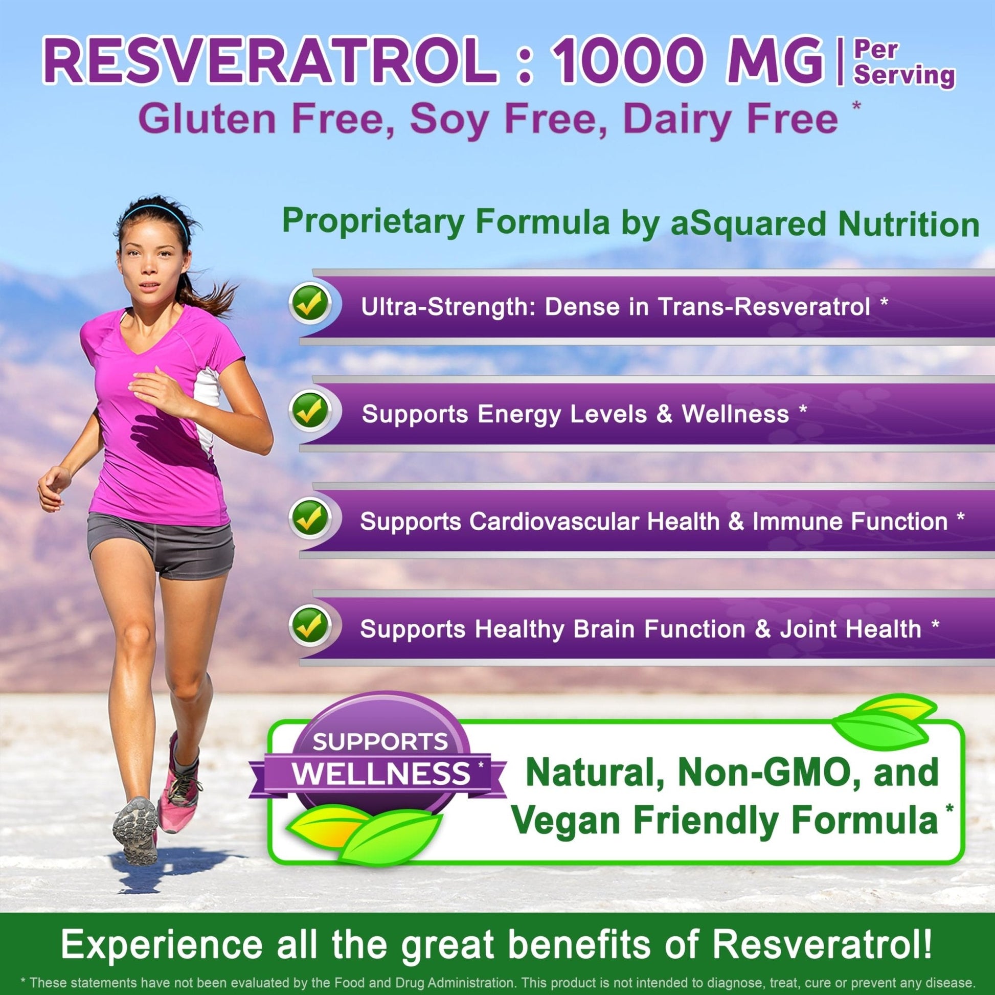 100% Natural Resveratrol - 1000mg Per Serving Max Strength (180 Capsules) Antioxidant Supplement, Trans-Resveratrol Pills - Maple Wellness Supplements