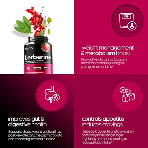 1000mg Berberine Supplement Capsules with Bitter Melon and Banaba Leaf - 30 Servings - Maple Wellness Supplements