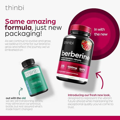 1000mg Berberine Supplement Capsules with Bitter Melon and Banaba Leaf - 30 Servings - Maple Wellness Supplements