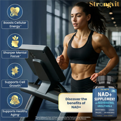1000mg NAD Supplement with Resveratrol - Advanced Liposomal NAD+ Supplements for Men and Women - Anti-Aging Cell Regenerator - 60 NAD Plus Capsules for Energy & Cellular Health - Maple Wellness Supplements