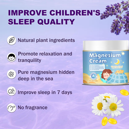 100g Magnesium Lotion for Kids Sleep,Nighttime Magnesium Cream,Soothe and Relax Your Body Before Bed,Safe for Both Adults and Children,Natural Calming Cream Support for Sleep - Maple Wellness Supplements