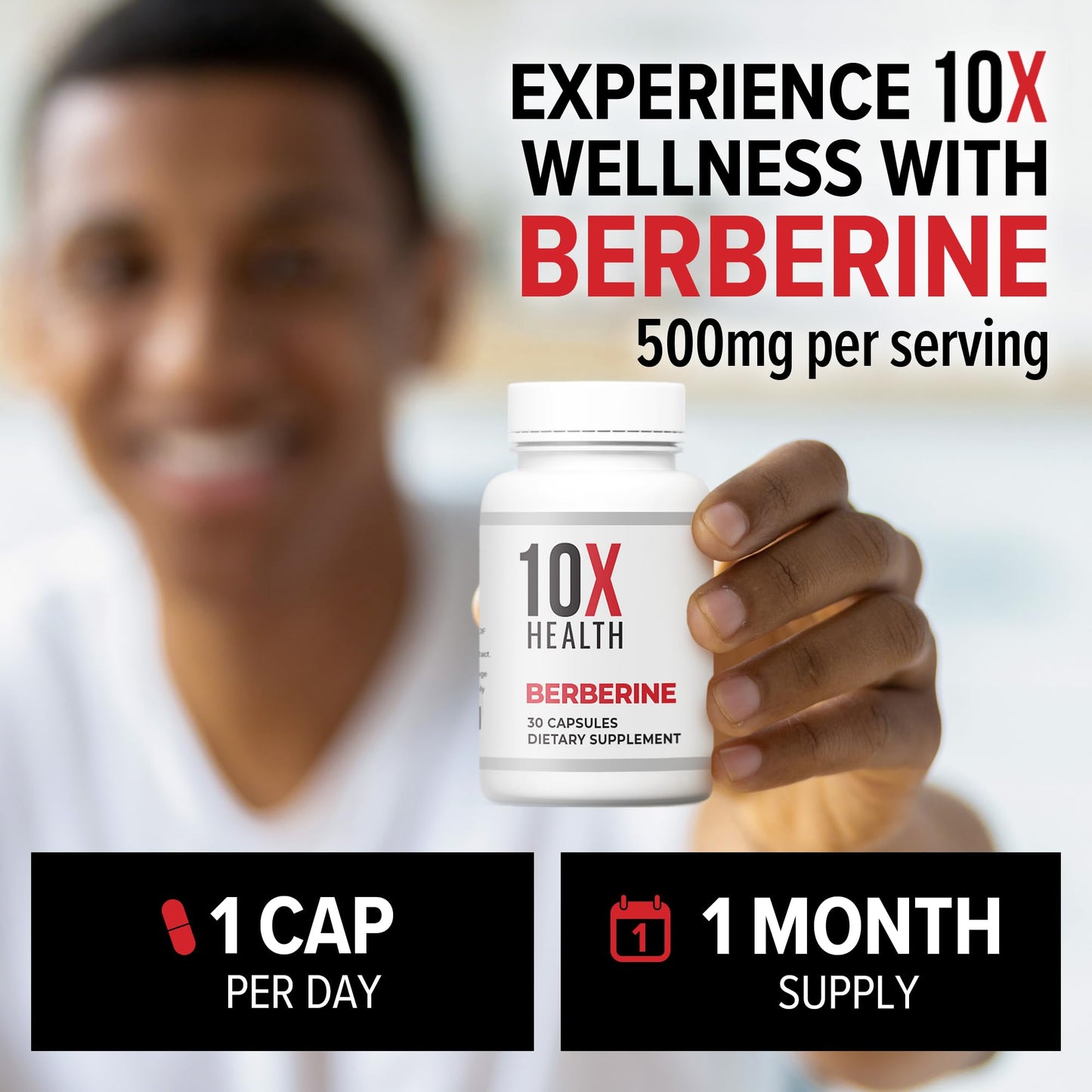 10X Health Berberine Supplement 500mg - Contains Dihydroberberine Supplement for Better Absorption - Supports Cardiovascular & Gut Health - Maple Wellness Supplements