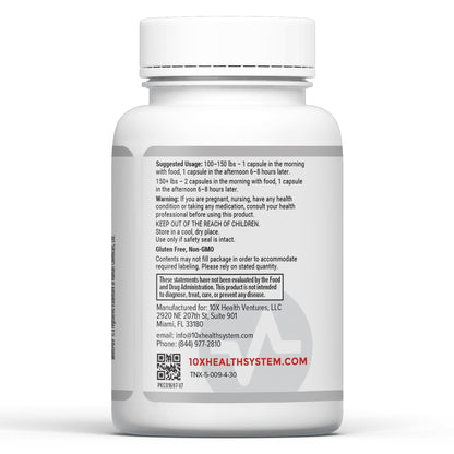 10X Health Optimize Methylated Multivitamin for Men - 90 Capsules, 34 in 1 Formula with 800 mcg of Vitamin B12, 5-MTHF, NAC - Maple Wellness Supplements