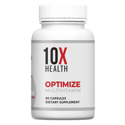 10X Health Optimize Methylated Multivitamin for Men - 90 Capsules, 34 in 1 Formula with 800 mcg of Vitamin B12, 5-MTHF, NAC - Maple Wellness Supplements