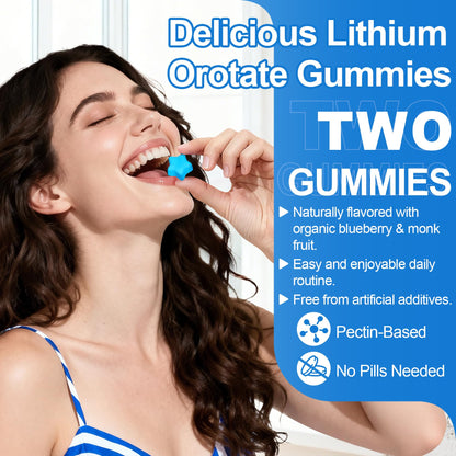 12-in-1 Lithium Orotate 5mg 10mg with Ashwagandha & L-Theanine, Lithium Orotate for Mood, Calm, Cognitive & Brain, High Bioavailability Trace Mineral, Lemon Balm - Maple Wellness Supplements