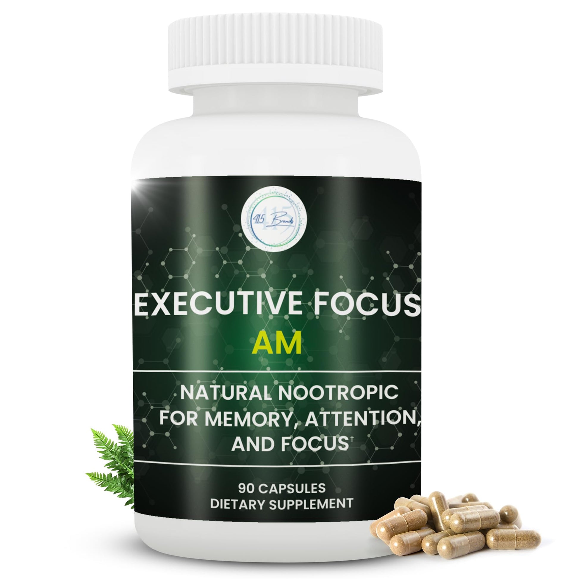12-in-1 Natural Nootropic Brain Supplement for Memory and Focus, Nootropic for Men & Women, Brain Support Pill for Adults, Brain Vitamins - Focus 30 Day Supply - Maple Wellness Supplements