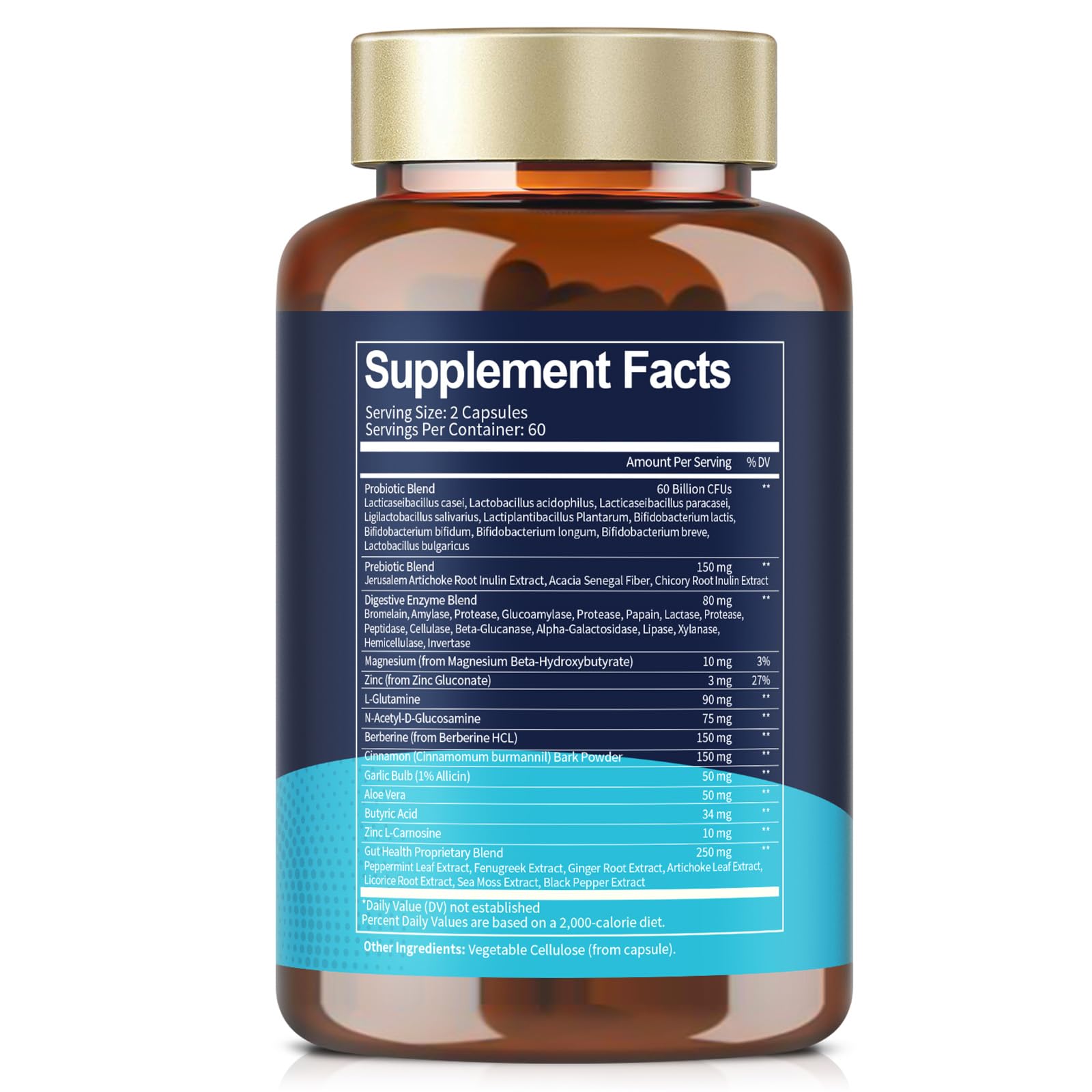 14-in-1 Gut Health with Probiotics, Prebiotics, Postbiotics & Digestive Enzymes for Women & Men, 60 Billion CFU Probiotics for Digestion, Strong Immunity, - Maple Wellness Supplements