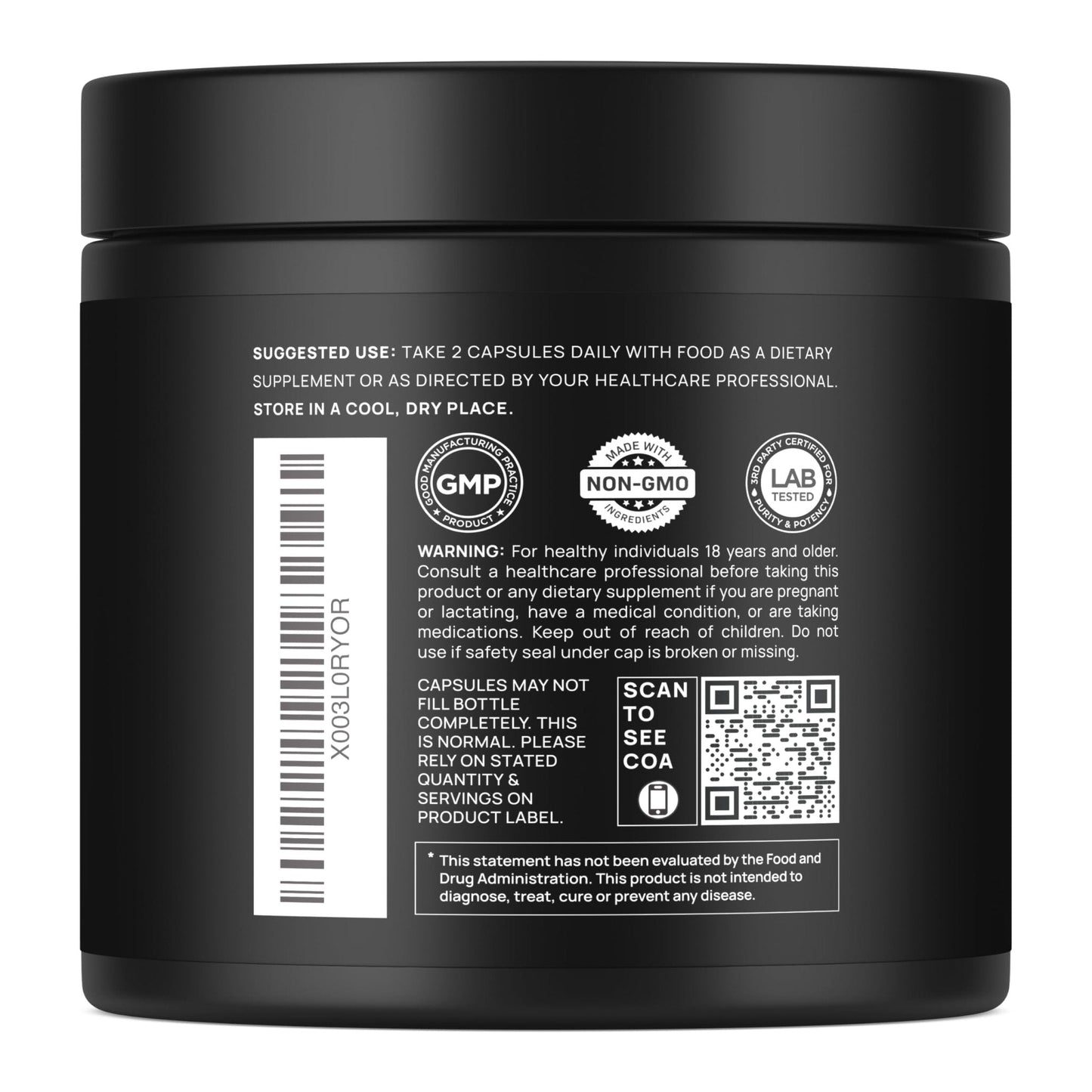 16x Strength Lions Mane Supplement Capsules Super Nootropic w. Ashwagandha & Rhodiola - Highest Potency 16:1 Lion's Mane Mushroom Extract 50% Polysaccharides - Maple Wellness Supplements