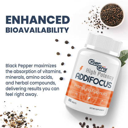 17-in-1 Brain Supplements for Memory and Focus - Formula for Concentration, Clarity, Energy & Focus - Natural Caffeine Blend with Vitamins, Amino Acids & Herbal Extracts - 120 Tablets - Maple Wellness Supplements
