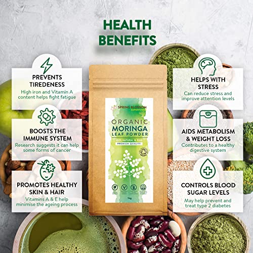 1KG Moringa Superleaf Powder Oleifera 100% Organic Raw Premium Quality Non-GMO - Maple Wellness Supplements