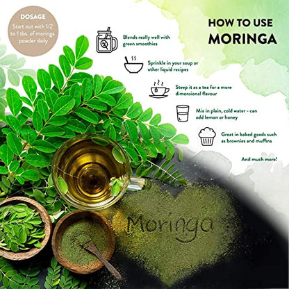 1KG Moringa Superleaf Powder Oleifera 100% Organic Raw Premium Quality Non-GMO - Maple Wellness Supplements