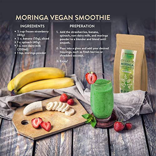 1KG Moringa Superleaf Powder Oleifera 100% Organic Raw Premium Quality Non-GMO - Maple Wellness Supplements