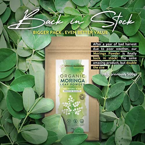 1KG Moringa Superleaf Powder Oleifera 100% Organic Raw Premium Quality Non-GMO - Maple Wellness Supplements