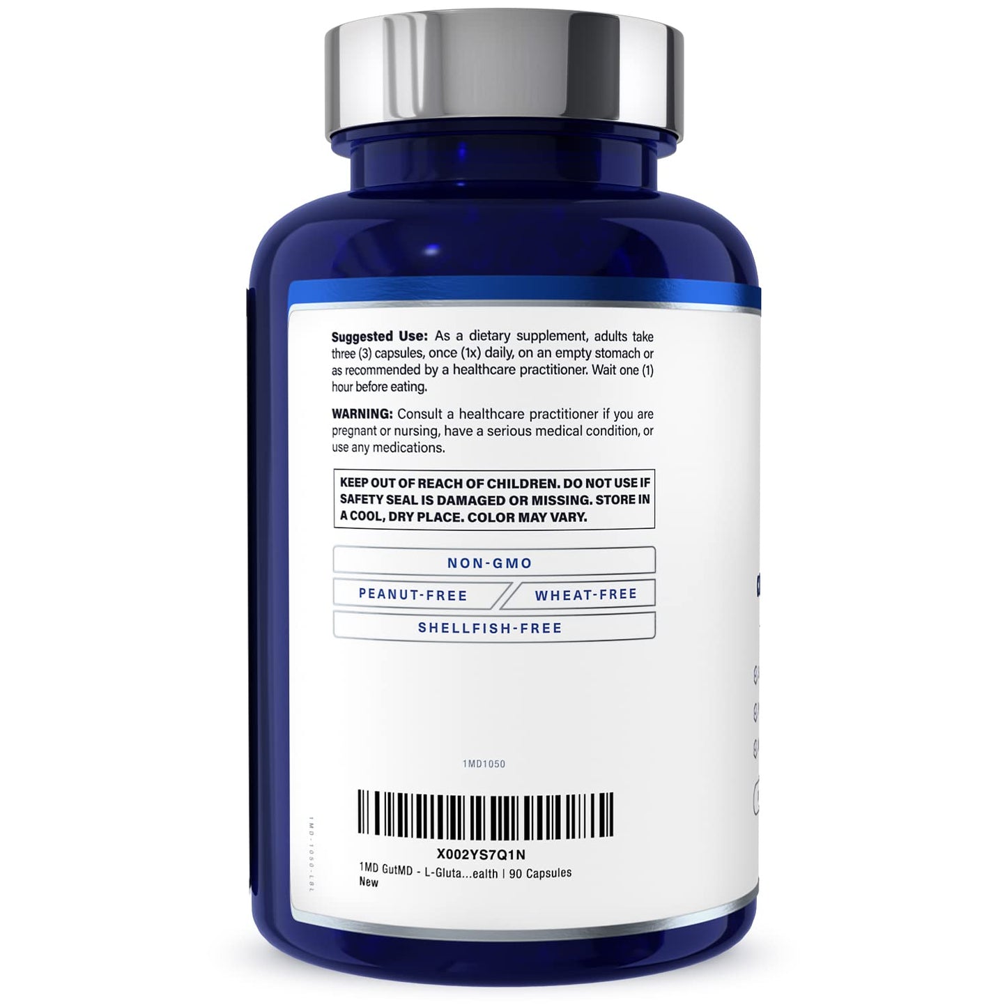 1MD Nutrition GutMD - L-Glutamine Capsules w/Prebiotic for Gut Health - L Glutamine Supplement - Supports Healthy Digestive - Maple Wellness Supplements