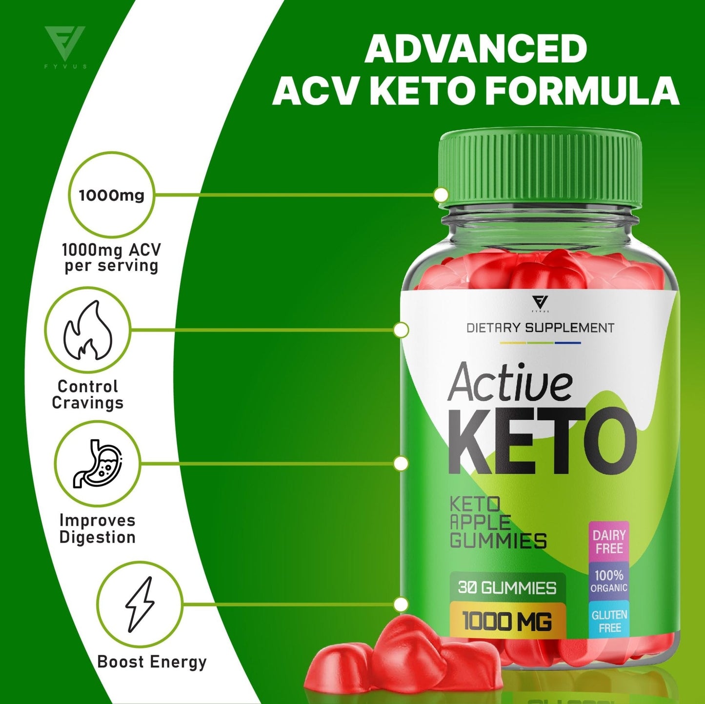 (2 Pack) Active Keto Gummies for Weight Loss Active Keto ACV Gummies Advanced - Maple Wellness Supplements