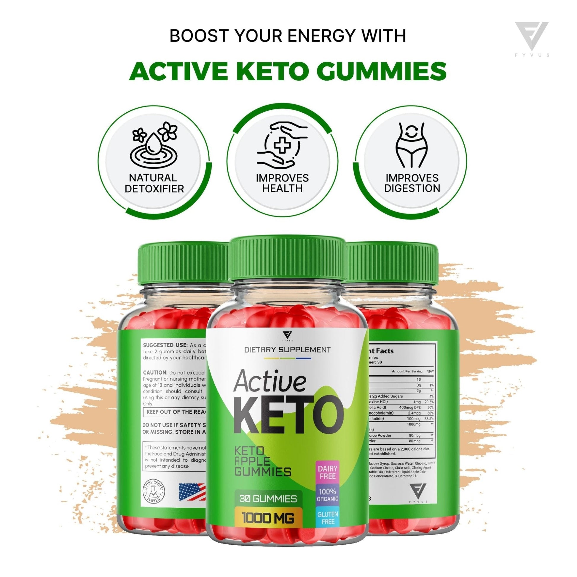 (2 Pack) Active Keto Gummies for Weight Loss Active Keto ACV Gummies Advanced - Maple Wellness Supplements