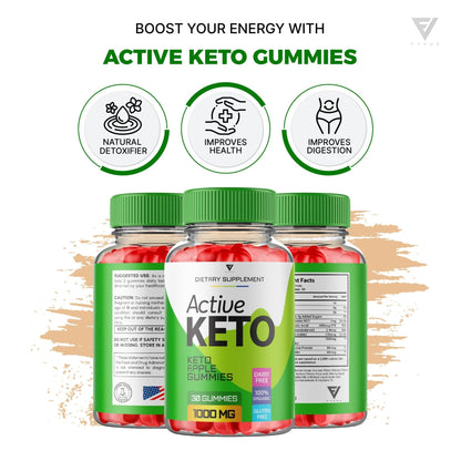 (2 Pack) Active Keto Gummies for Weight Loss Active Keto ACV Gummies Advanced - Maple Wellness Supplements