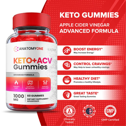 (2 Pack) Anatomy One Keto Gummies, Anatomy One Keto Acv Gummies, Anatomyone Keto - Maple Wellness Supplements