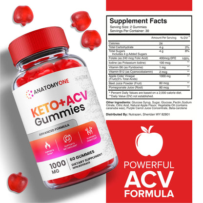 (2 Pack) Anatomy One Keto Gummies, Anatomy One Keto Acv Gummies, Anatomyone Keto - Maple Wellness Supplements