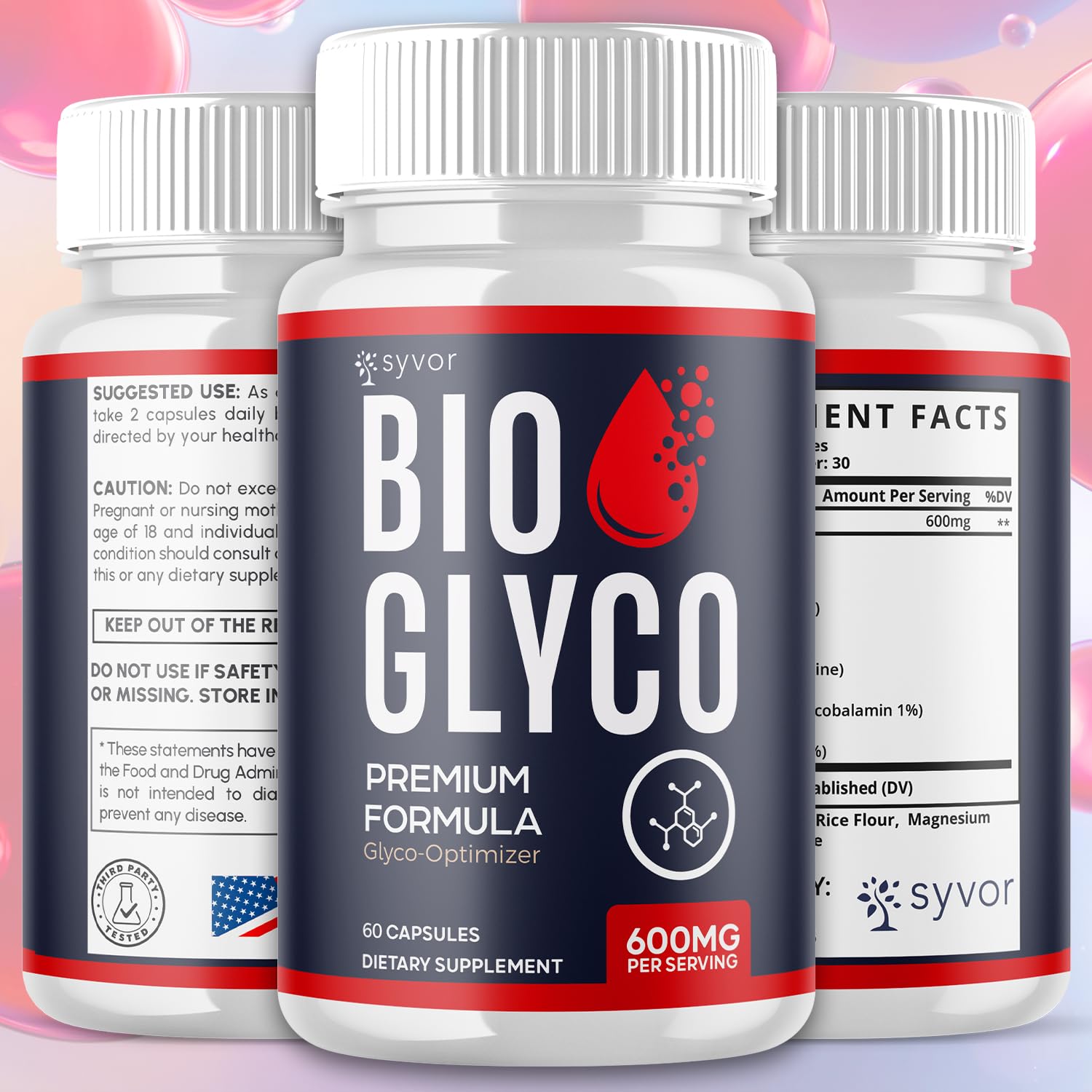 (2 Pack) Bio Glyco Capsules, Official BioGlyco Blood Health Support Pills with All Natural Ingredients, Advanced Blood Optimizer with Maximum Strength Premium Vitamins for Women & Men (120 Capsules) - Maple Wellness Supplements