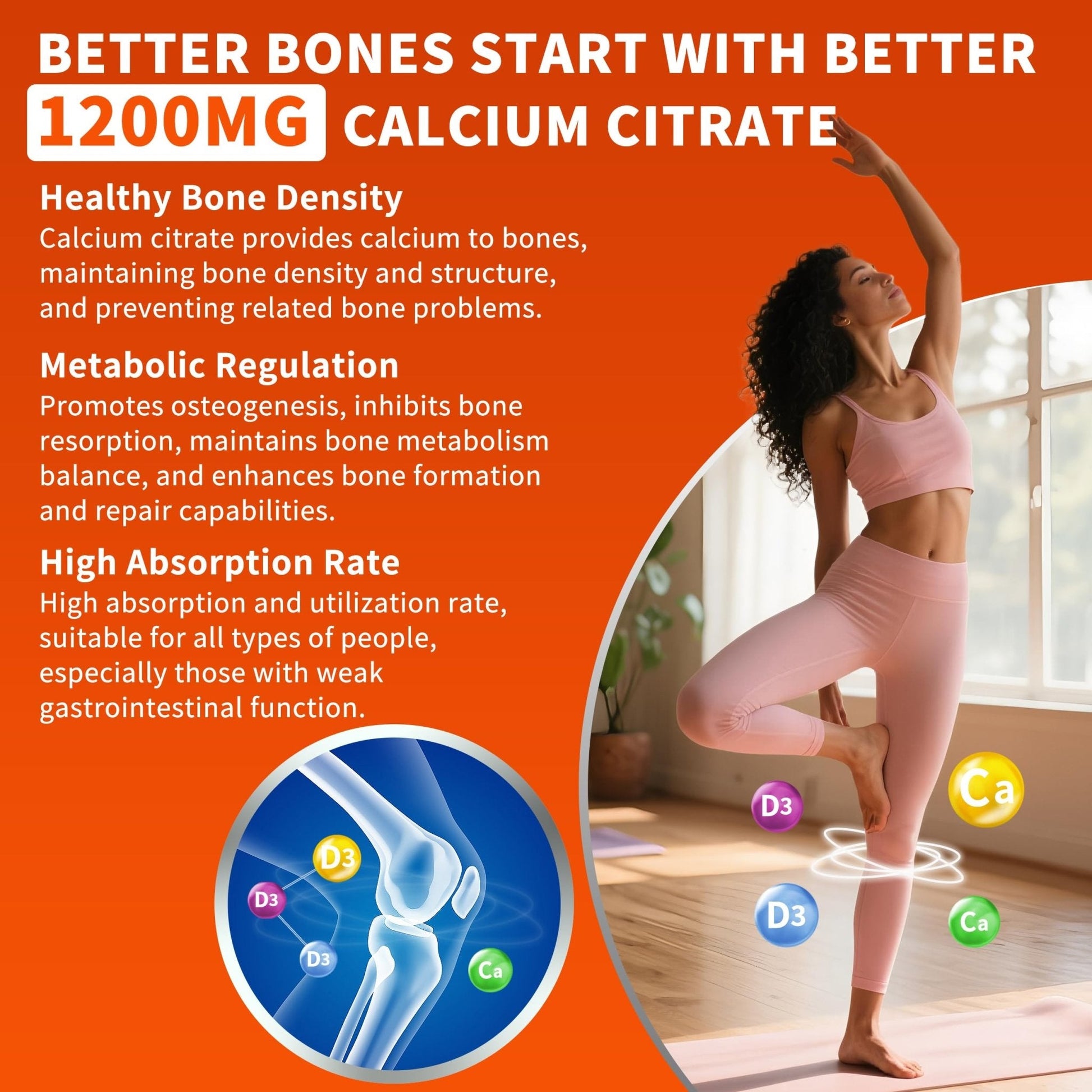 (2 Pack) Calcium Citrate 1200 mg with Vitamin D3 Gummies for Women & Men,Calcium Supplements for Bone & Teeth Support,High Absorption - Easy to Digest, - Maple Wellness Supplements