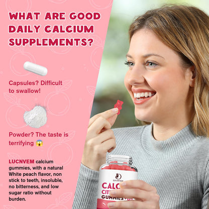 (2 Pack) Calcium Citrate 1200mg with Vitamin D3 Supplements Gummies for Women & Men, Calcium Gummies with Vitamin D3 K2, High Absorption - Maple Wellness Supplements
