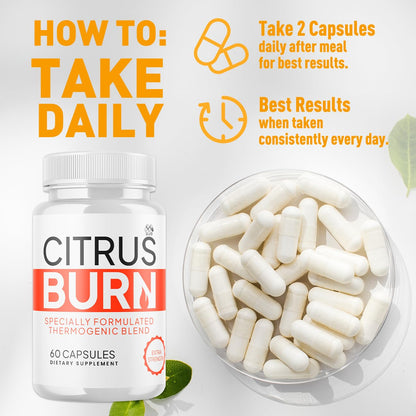(2 Pack) Citrus Burn Capsules, Official CitrusBurn Pills with All Natural Ingredients, Advanced Citrus Burn for Optimal Health & Wellness Support with Premium Vitamins for Women & Men (120 Capsules) - Maple Wellness Supplements