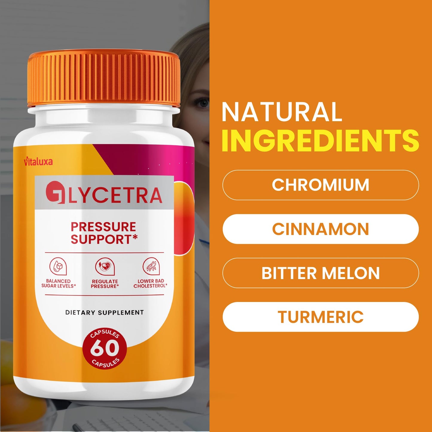 (2 Pack) Glycetra Capsules, Glycetra Blood Support Supplement Advanced Formula Premium Blend All Natural Balance Flow, Glicetra Pills Maximum Strength Glycogen Support Health Wellness Review (120 Ct) - Maple Wellness Supplements